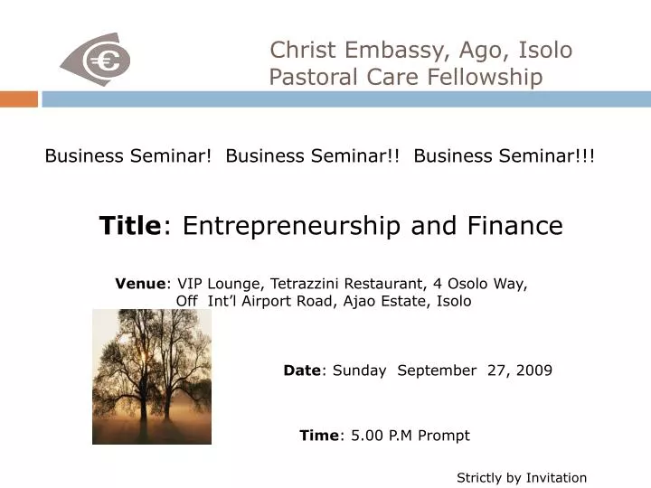 christ embassy ago isolo pastoral care fellowship