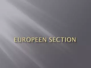 Europeen section
