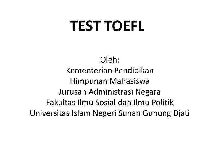 test toefl