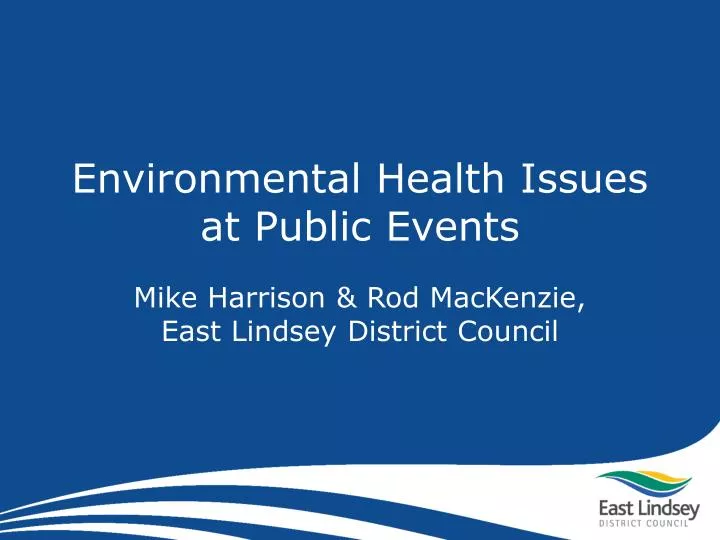 environmental health issues at public events