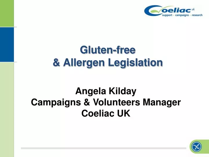 gluten free allergen legislation