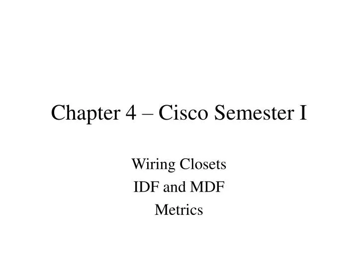 chapter 4 cisco semester i