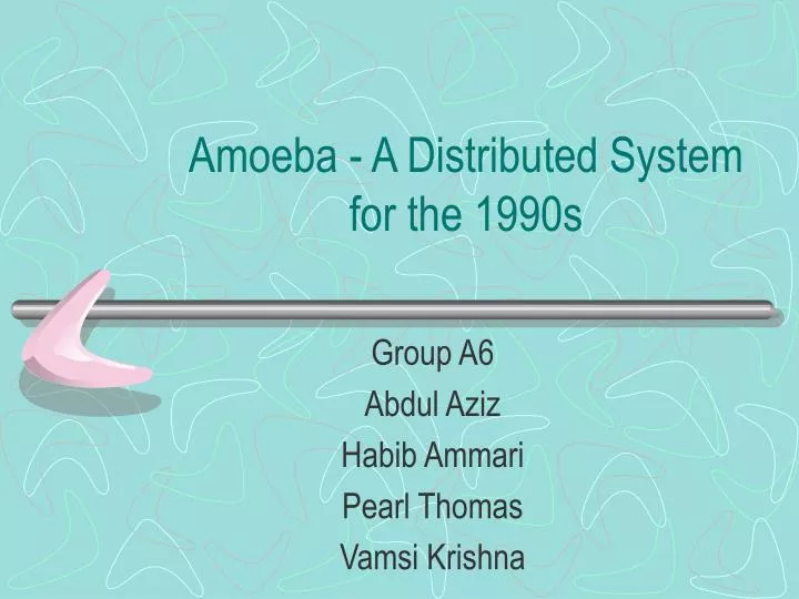 amoeba a distributed system for the 1990s