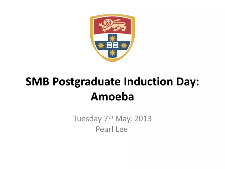 smb postgraduate induction day amoeba