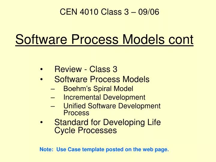 software process models cont