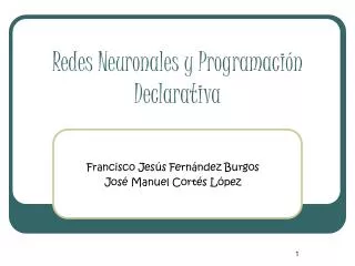 redes neuronales y programaci n declarativa
