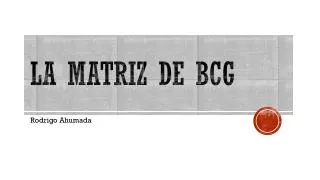 la matriz de bcg