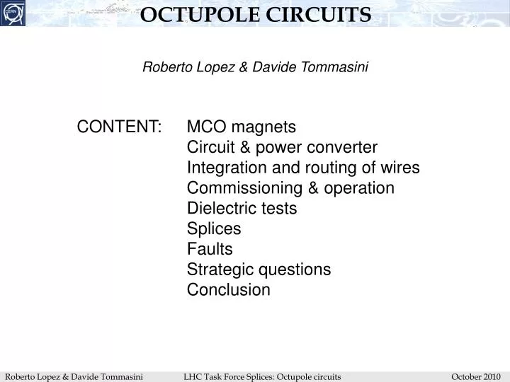octupole circuits
