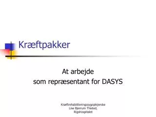 kr ftpakker