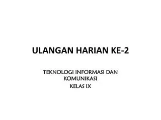 ulangan harian ke 2