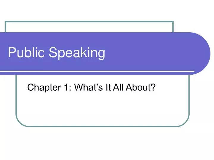 public speaking