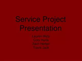 Service Project Presentation