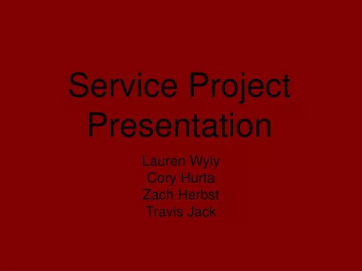 service project presentation