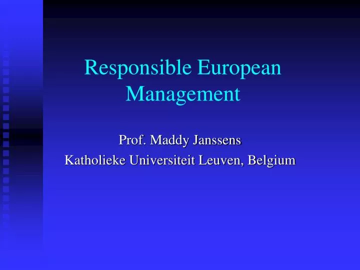 responsible european management