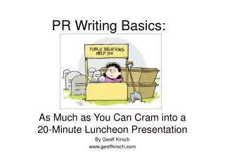 PR Writing Basics: