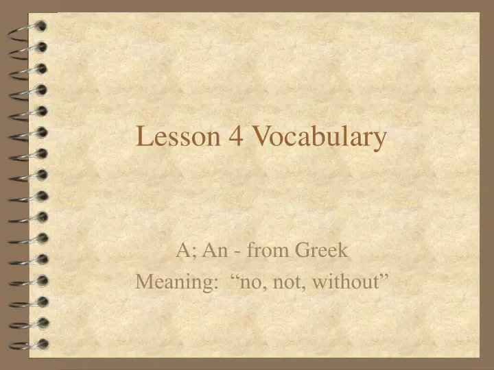 lesson 4 vocabulary