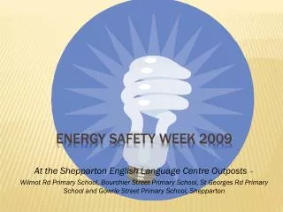 ENERGY SAFETY WEEK 2009