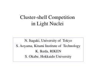 Cluster-shell Competition in Light Nuclei