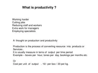 What is productivity ?