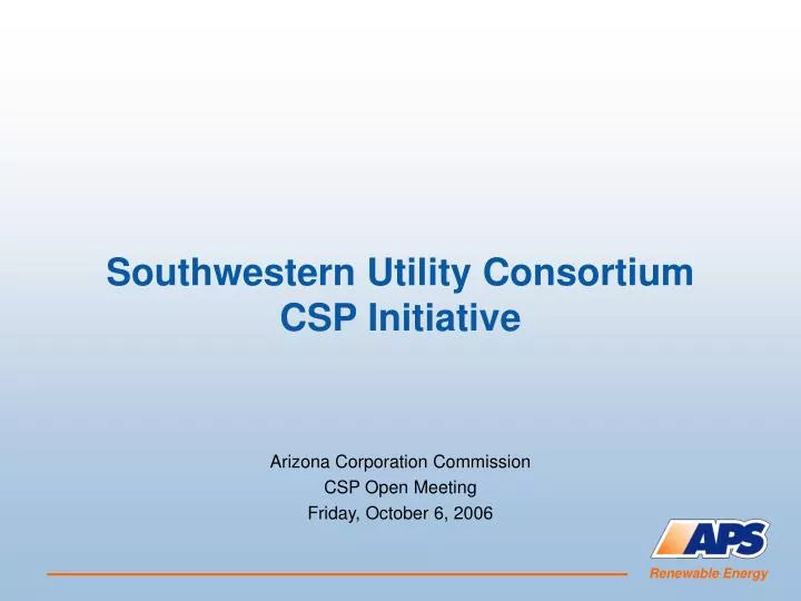 southwestern utility consortium csp initiative