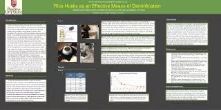 Rice Husks as an Effective Means of Denitrification
