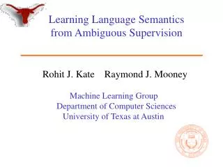 Learning Language Semantics from Ambiguous Supervision