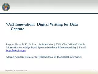 VAi2 Innovation: Digital Writing for Data Capture
