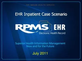 EHR Inpatient Case Scenario