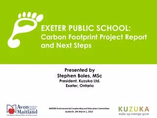 EXETER PUBLIC SCHOOL: Carbon Footprint Project Report and Next Steps