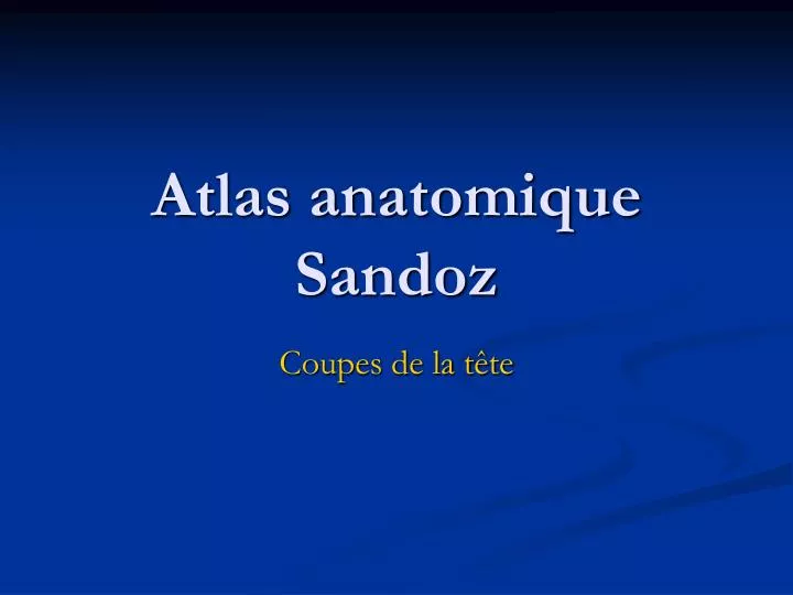 atlas anatomique sandoz