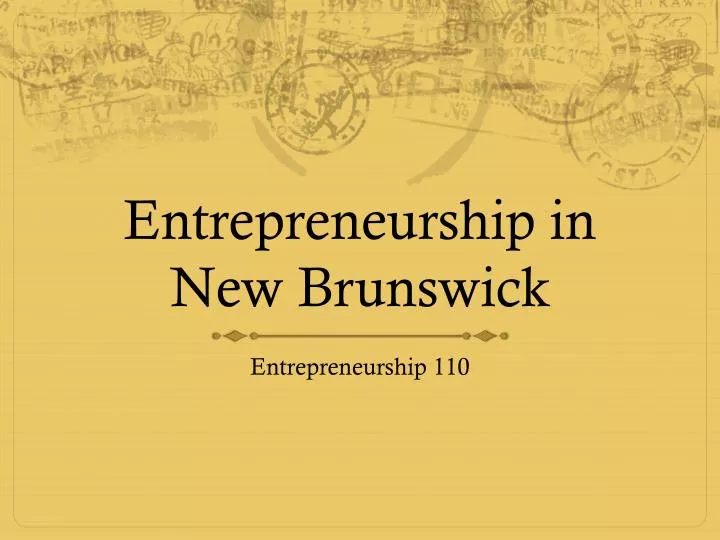 entrepreneurship in new brunswick