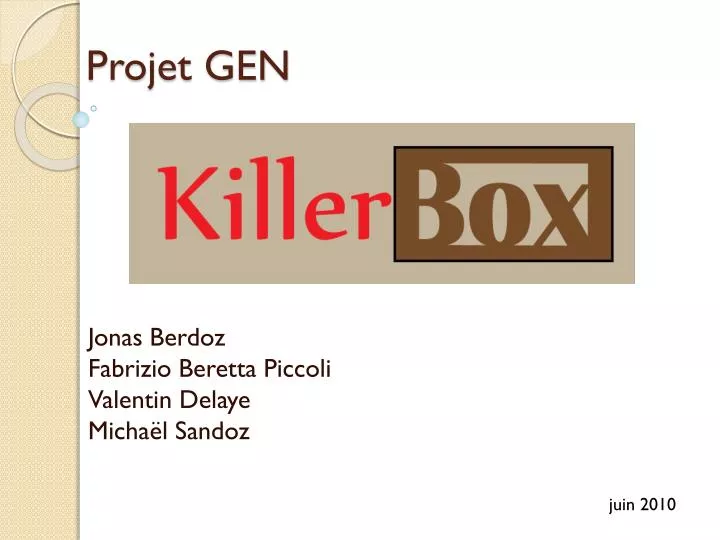 projet gen