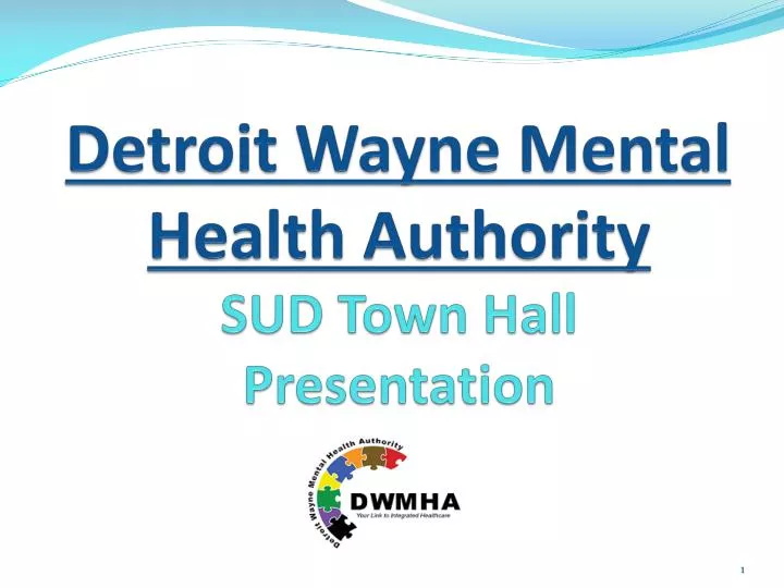 detroit wayne mental health authority sud town hall presentation
