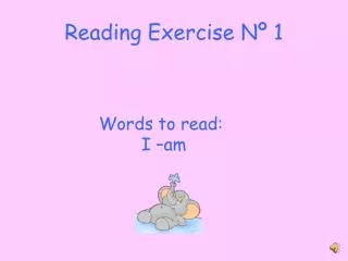 reading exercise n 1