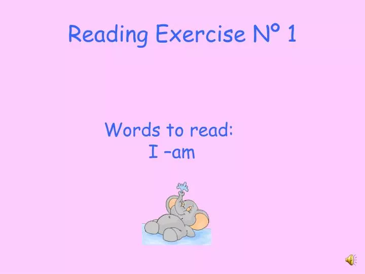 reading exercise n 1