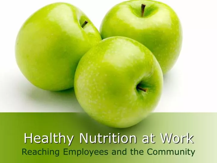 healthy nutrition at work
