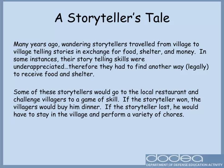 a storyteller s tale