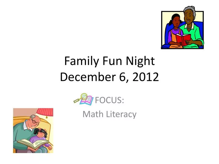 family fun night december 6 2012