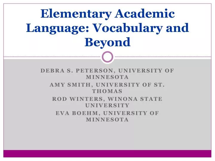 elementary academic language vocabulary and beyond