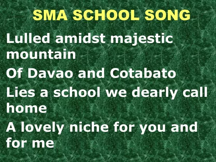 sma school song