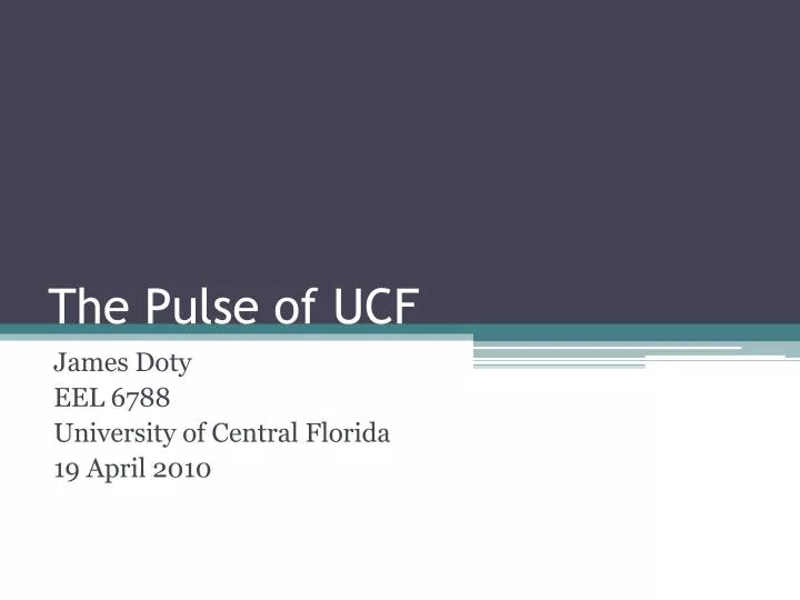 the pulse of ucf