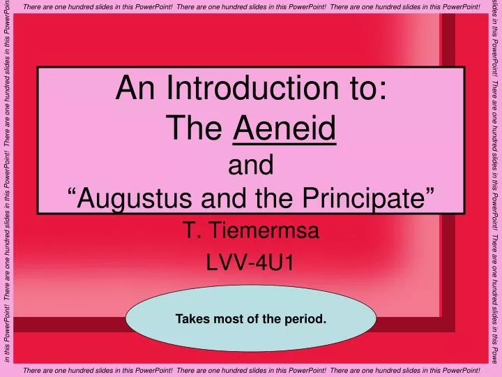 an introduction to the aeneid and augustus and the principate