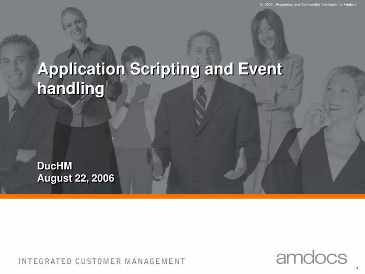 application scripting and event handling