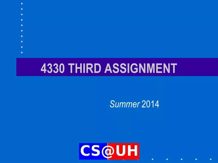 4330 third assignment
