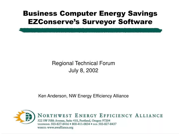 business computer energy savings ezconserve s surveyor software