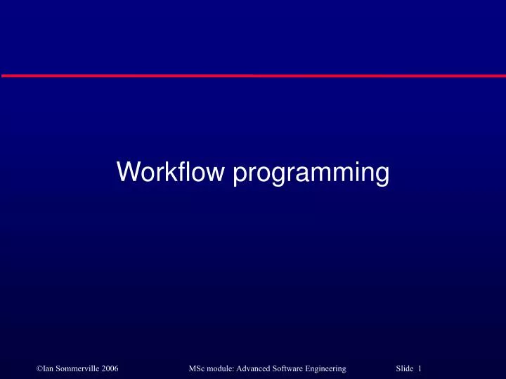 workflow programming