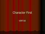 Character First - slide 1