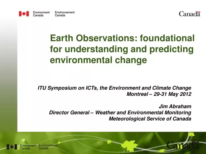 earth observations foundational for understanding and predicting environmental change