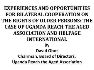 UGANDA REACH THE AGED ASSOCIATION