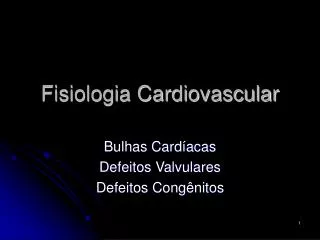fisiologia cardiovascular